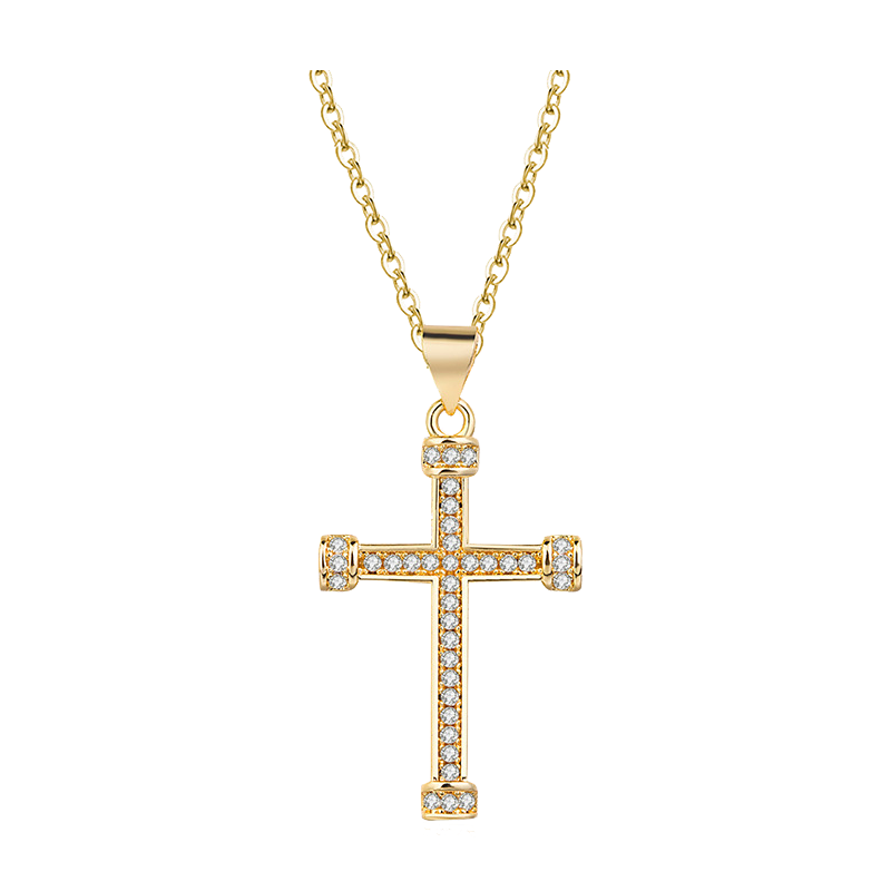 Pendant Necklaces ROLILASON Classic Designer Cross Wholesale Golden Tone Zircon Pendants Pentagram Fashion Jewelry LN680, Silver
Pendant Necklaces ROLILASON Classic Designer Cross Wholesale Golden Tone Zircon Pendants Pentagram Fashion Jewelry LN680, Silver