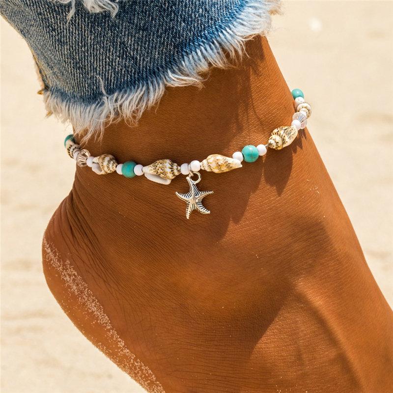 Anklets Shell Beads Starfish For Women Beach Anklet Leg Bracelet Handmade Bohemian Foot Chain Boho Jewelry Sandals Gift, Red;blue
Anklets Shell Beads Starfish For Women Beach Anklet Leg Bracelet Handmade Bohemian Foot Chain Boho Jewelry Sandals Gift, Red;blue