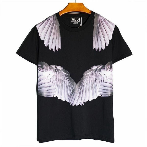 Men and women summer European and American angel wings trend personality cotton printed loose short-sleeved t-shirt 2021, Black
Men and women summer European and American angel wings trend personality cotton printed loose short-sleeved t-shirt 2021, Black