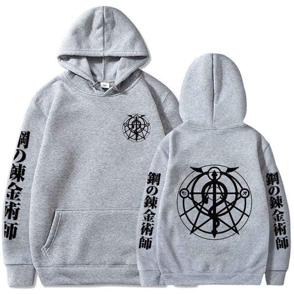 Fashion Cloth Fullmetal Alchemist Hoodie Long Sleeve Casual Loose Print Uniex Y0809