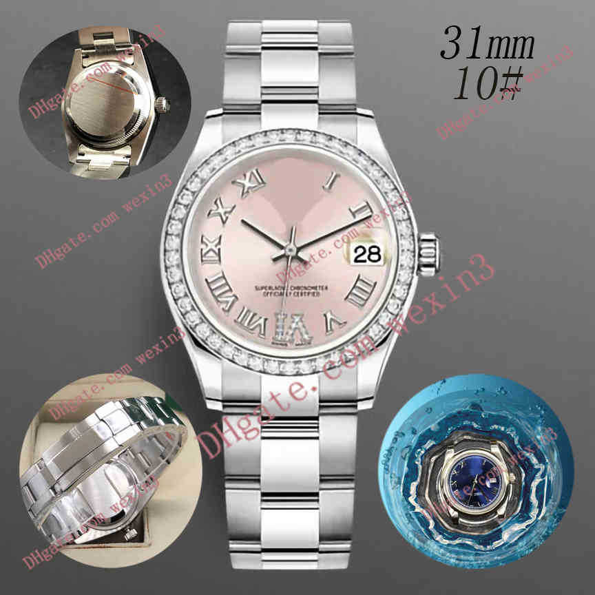 Deluxe Woman diamond watch 31mm Mechanical automatic Six clock is Roman numerals yster band montre de luxe 2813 Steel Waterproof Watches, 01
Deluxe Woman diamond watch 31mm Mechanical automatic Six clock is Roman numerals yster band montre de luxe 2813 Steel Waterproof Watches, 01