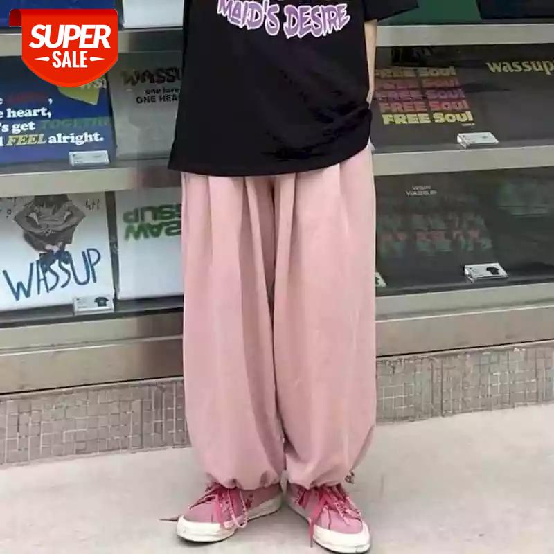Sweatpants women pants pink wide legs can be tied loose feet drape Japanese drawstring trousers sports pants casual student #Oe4c, Black;white
Sweatpants women pants pink wide legs can be tied loose feet drape Japanese drawstring trousers sports pants casual student #Oe4c, Black;white