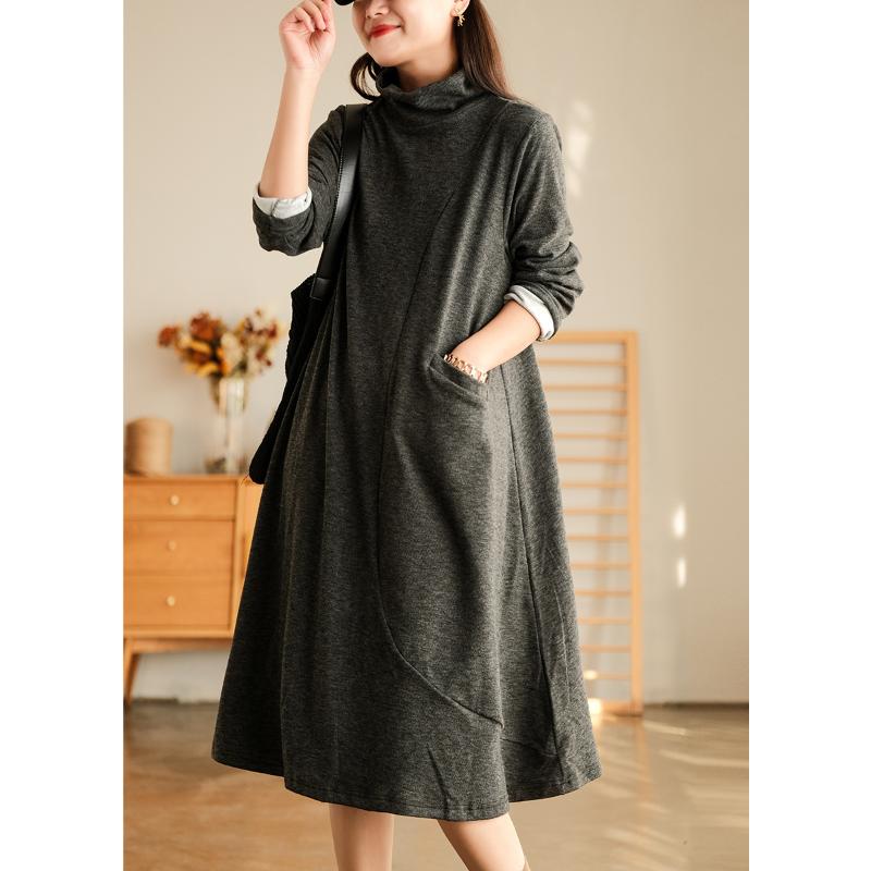 Casual Dresses 21 Women Fleece Winter Mori Girl Style Solid Color Pocket Turtleneck Collar Female Loose Dress Wild Tide, Black
Casual Dresses 21 Women Fleece Winter Mori Girl Style Solid Color Pocket Turtleneck Collar Female Loose Dress Wild Tide, Black