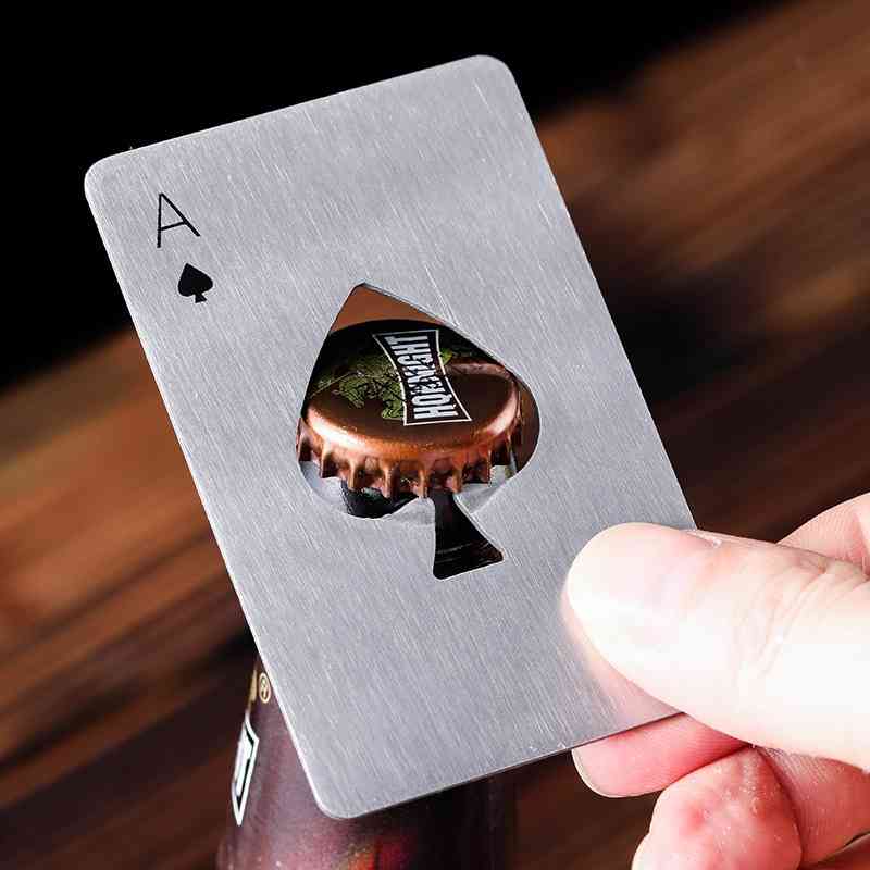 Beer creative stainless steel spade a playing card personalized metal bottle opener household wine screwdriver
Beer creative stainless steel spade a playing card personalized metal bottle opener household wine screwdriver