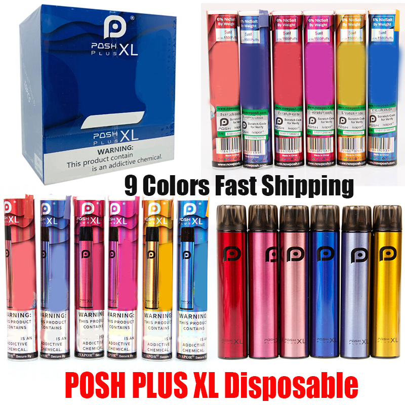 POSH PLUS XL Disposable Device Pod Kit 6ml Cartridges 1500Puffs Vape Empty Pen VS Puff Bang XXL Plus
POSH PLUS XL Disposable Device Pod Kit 6ml Cartridges 1500Puffs Vape Empty Pen VS Puff Bang XXL Plus