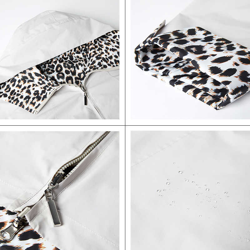 Astrid Spring Autumn Women's Jacket Oversize Double Sided Warm with hood zipper Leopard Coat Women Parkas Outerwear AM-9736 210819