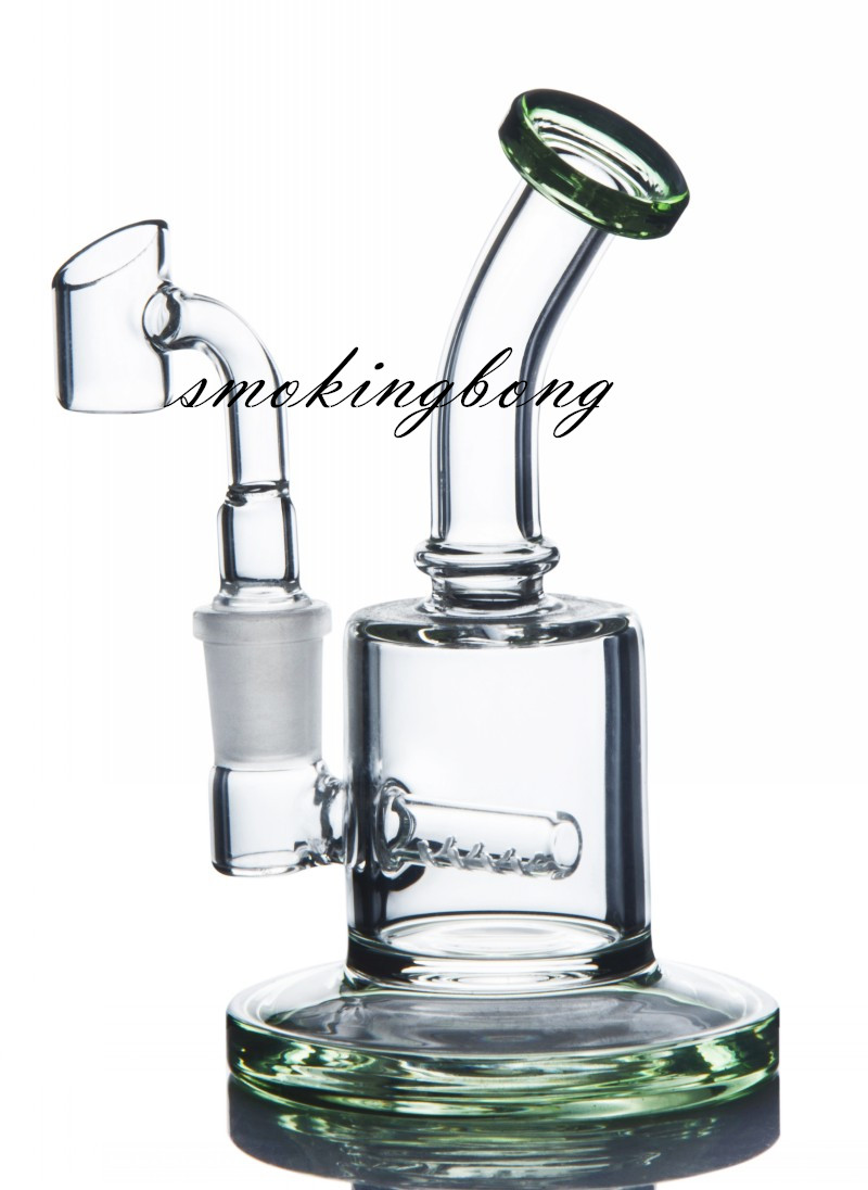 6 Inch Mini Dab Rig Colorful Thick Glass Bongs Inline Perc Water Pipes Oil Rigs Small Bong With 14mm Quartz Banger
6 Inch Mini Dab Rig Colorful Thick Glass Bongs Inline Perc Water Pipes Oil Rigs Small Bong With 14mm Quartz Banger