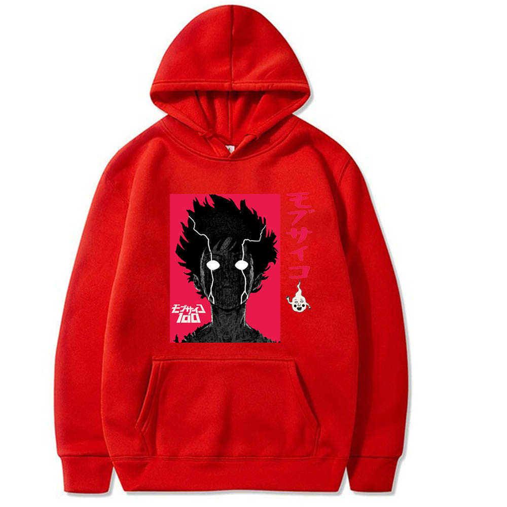 2021 Hot Japanese Anime Graphic Hoodies Men Mob Psycho 100 Sweatshirt Unisex Male Y0804