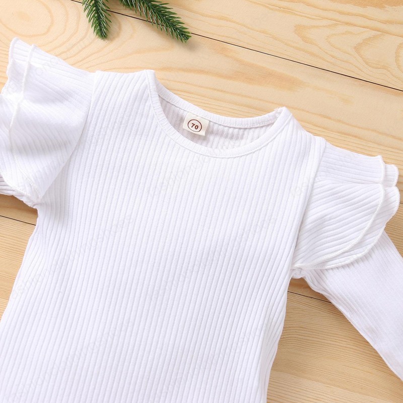 kids Clothing Sets girls Christmas outfits infant Flying sleeve Tops+Golden velvet Flared pants+Bow Headband 3pcs/set Spring Autumn baby Xmas Clothes
