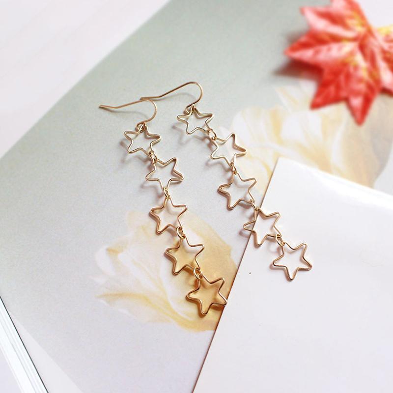 Dangle & Chandelier Simple Design Hollow Out Star Pendant Earrings Charming Wedding Party Gold Color Fashion Women's Jewelry Gifts
Dangle & Chandelier Simple Design Hollow Out Star Pendant Earrings Charming Wedding Party Gold Color Fashion Women's Jewelry Gifts