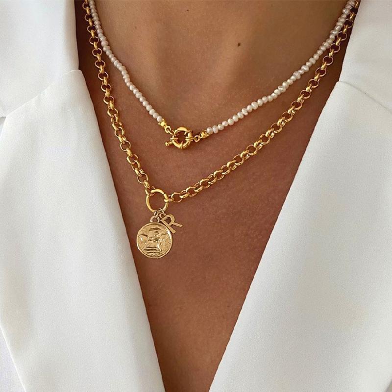 Chains Cosysail 2Pcs Rice Pearl Choker Necklace For Women Trendy Little Angel Letter Pendant Party Charm Jewelry Gift 2021, Silver
Chains Cosysail 2Pcs Rice Pearl Choker Necklace For Women Trendy Little Angel Letter Pendant Party Charm Jewelry Gift 2021, Silver