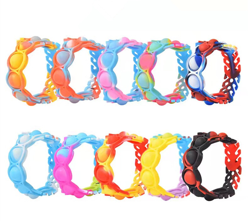 DHL Fidget toy Decompression wristband Bracelet Press Bubble Photosensitive Color Change Puzzle Sensory For Kids Novelty Gift
DHL Fidget toy Decompression wristband Bracelet Press Bubble Photosensitive Color Change Puzzle Sensory For Kids Novelty Gift