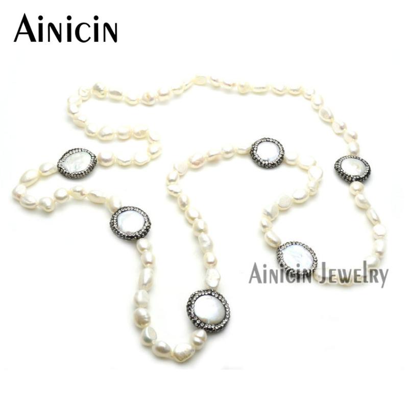 Pendant Necklaces 1pc Gift 8mm Natural Freshwater Pearl 28'' Fashion Women Winter Sweater Chain Necklace Christmas Jewelry
Pendant Necklaces 1pc Gift 8mm Natural Freshwater Pearl 28'' Fashion Women Winter Sweater Chain Necklace Christmas Jewelry