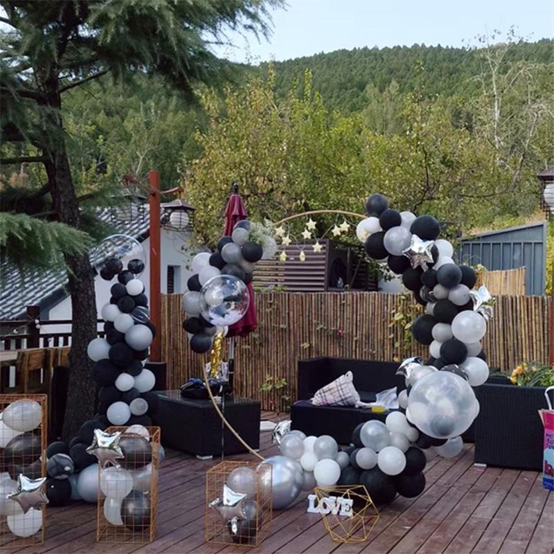 Party Decoration Single Hoop Wedding Arch Christmas Backdrop Wrought Iron Ring Flowers Balloon Decorations Event Flower Stand