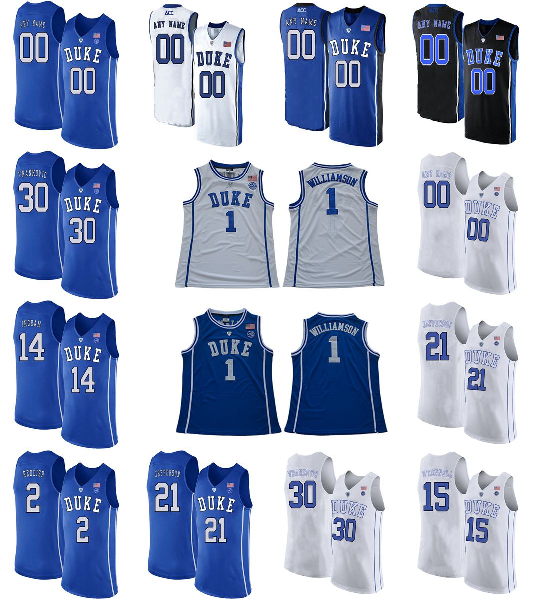 Duke Blue Devils College Basketball Jerseys Brandon 14 Ingram Jersey Wendell 0 Moore Jr. Seth 30 Curry Rodney 5 Hood Quinn Cook Customized, Black
Duke Blue Devils College Basketball Jerseys Brandon 14 Ingram Jersey Wendell 0 Moore Jr. Seth 30 Curry Rodney 5 Hood Quinn Cook Customized, Black