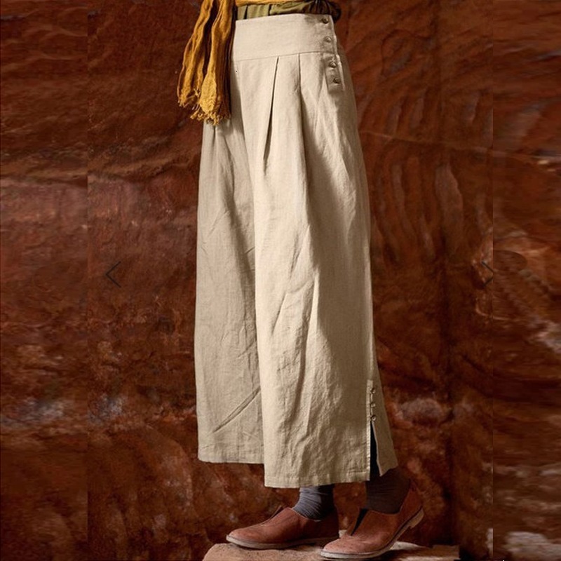 2021 Cotton Blend Vintage High Waisted Wide Leg Autumn New Designer Solid Ankle-length Pants Plus Size Loose Casual Clothes Ys37, Yellow
2021 Cotton Blend Vintage High Waisted Wide Leg Autumn New Designer Solid Ankle-length Pants Plus Size Loose Casual Clothes Ys37, Yellow