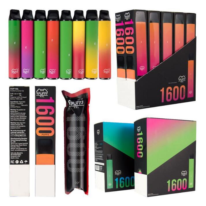 PUFF XXL Electronics Electronic Cigarettes Disposable E-cigarettes Device 1600+ Puffs 18 Colors PuffBar Plus Xtra E Cigarette Vape Pen POSH
PUFF XXL Electronics Electronic Cigarettes Disposable E-cigarettes Device 1600+ Puffs 18 Colors PuffBar Plus Xtra E Cigarette Vape Pen POSH
