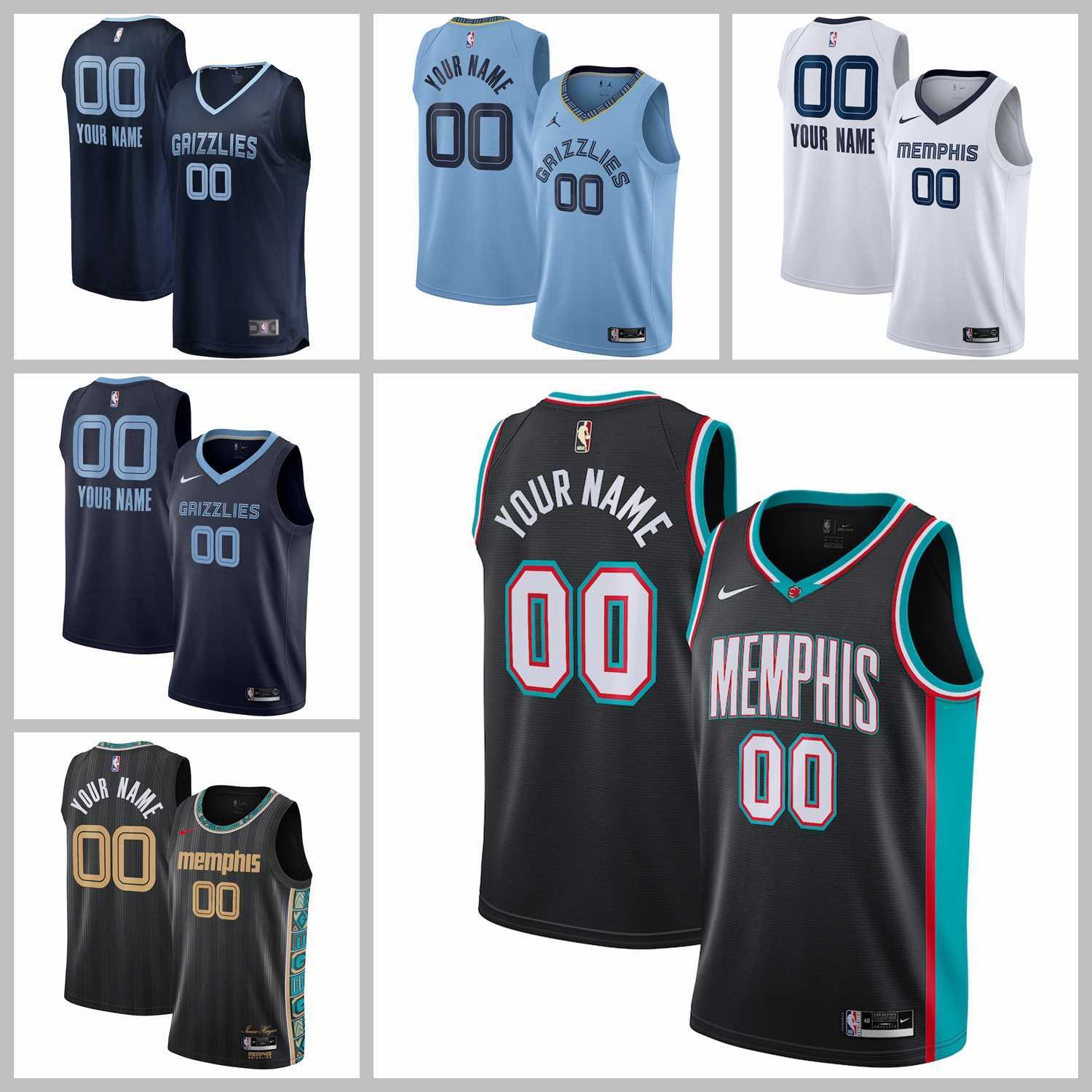 2021 Basketball Team Jerseys Memphis Grizzlies Jersey Ja Morant Desmond Bane Navy White Blue Black Color Stitched Size -XXXL Mesh Breathable Quick Dry, As photo
2021 Basketball Team Jerseys Memphis Grizzlies Jersey Ja Morant Desmond Bane Navy White Blue Black Color Stitched Size -XXXL Mesh Breathable Quick Dry, As photo