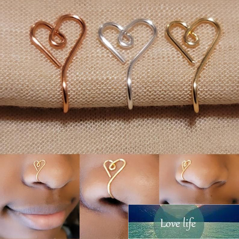 Original Heart Shape Nose Cuff Ring For Women Copper Wire Fake Piercing Gold Silver Color Clip Nose Ring Body Jewelry
Original Heart Shape Nose Cuff Ring For Women Copper Wire Fake Piercing Gold Silver Color Clip Nose Ring Body Jewelry