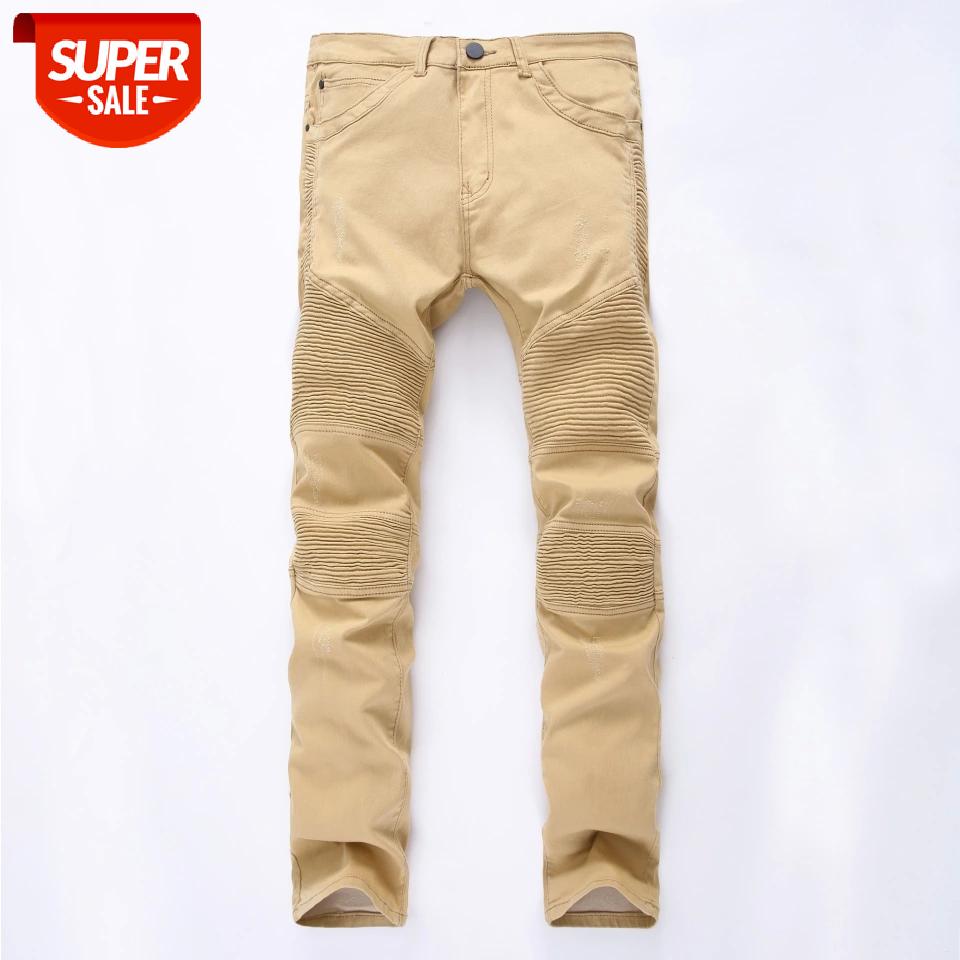 Denim KHAKI Men'S Ripped Bike Moto Jeans Stretch Straight OverSize 28-38 40 42 2021 Spring Sutumn Winter HIP HOP Punk Streetwear #623T, Black
Denim KHAKI Men'S Ripped Bike Moto Jeans Stretch Straight OverSize 28-38 40 42 2021 Spring Sutumn Winter HIP HOP Punk Streetwear #623T, Black