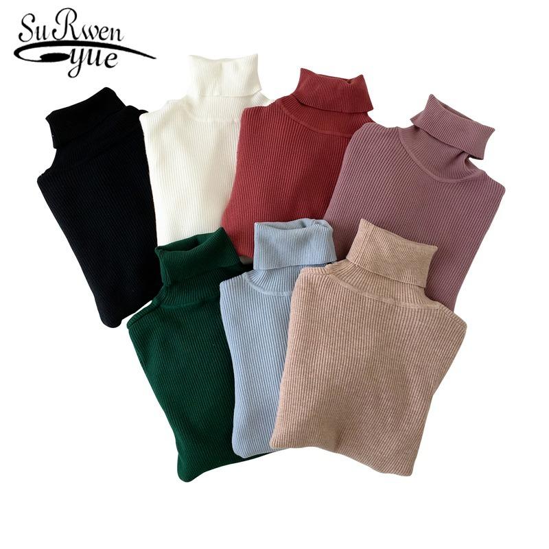 Women's Sweaters Korean Women Pullovers Long Sleeve Solid Striped Shirt Ladies Turtleneck Knitted Clothes Sweater Casual Winter 7454, White;black
Women's Sweaters Korean Women Pullovers Long Sleeve Solid Striped Shirt Ladies Turtleneck Knitted Clothes Sweater Casual Winter 7454, White;black