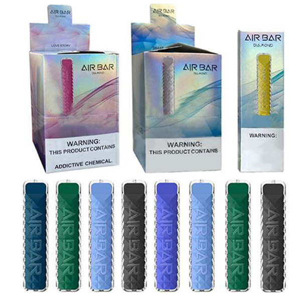 Air Bar Diamond Disposable E cigarettes 500 Puffs Vape Pen Device Kit 380mAh Battery 1.8ml Pre Filled Cartridge Vaporizer Vapor bang puff uno mas xtra
Air Bar Diamond Disposable E cigarettes 500 Puffs Vape Pen Device Kit 380mAh Battery 1.8ml Pre Filled Cartridge Vaporizer Vapor bang puff uno mas xtra