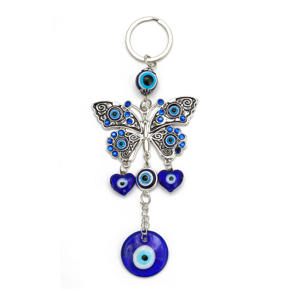 Butterfly Keyring Rings Evil Eye Charms Glass Keychain Fit Women Decoration Home Bag Car Key Chain Jewelry Accessories
Butterfly Keyring Rings Evil Eye Charms Glass Keychain Fit Women Decoration Home Bag Car Key Chain Jewelry Accessories