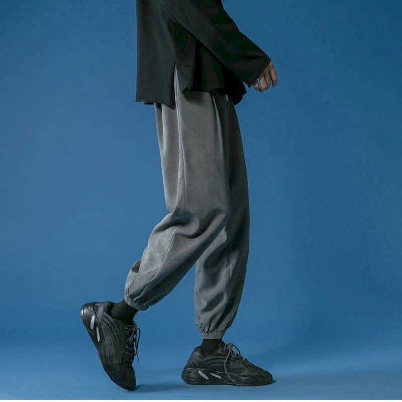 Sports Pants Men's Loose-fitting Feet Autumn Casual Trousers Korean Version Trendy Trend Handsome All-match Nine-point 210526