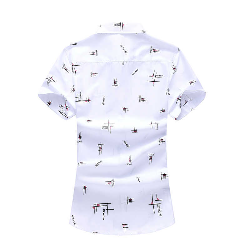 Summer Style Shirt Men Korea Fashion Clothes Men Short Sleeve Button Down Casual Shirt Camisa Masculina 5XL 6XL 7XL 210528