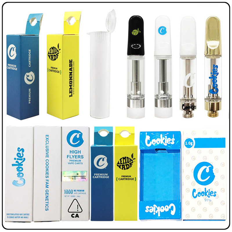 Top Quality Cookies Vape Carts Premium Sauce Atomizers With Push High Flyers Packaging 0.8ml 1.0ml Gold White Ceramic Tip Coil Empty Cartridges 510 Thread Glass Tanks
Top Quality Cookies Vape Carts Premium Sauce Atomizers With Push High Flyers Packaging 0.8ml 1.0ml Gold White Ceramic Tip Coil Empty Cartridges 510 Thread Glass Tanks