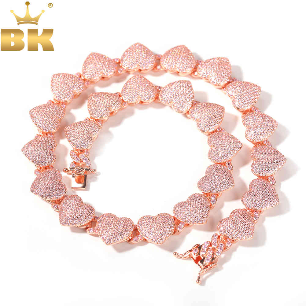 THE BLING KING 9mm Cuban Chain With Heart Iced Out Shiney CZ Choker Necklace Full Cubic Zirconia Link Chain Charm Hiphop Jewelry X0509
THE BLING KING 9mm Cuban Chain With Heart Iced Out Shiney CZ Choker Necklace Full Cubic Zirconia Link Chain Charm Hiphop Jewelry X0509