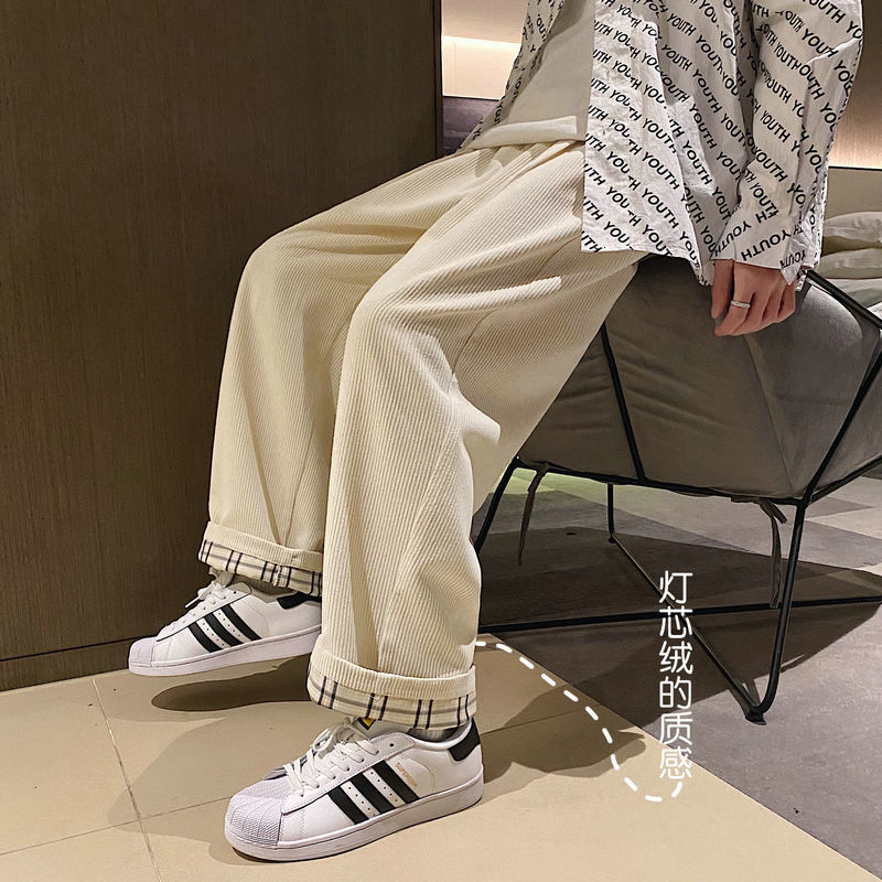 2021 New Spring Corduroy Men's Fashion Retro Plaid Casual Men Streetwear Hip-hop Straight Wide-leg Pants Mens Trousers Ydsy, Black
2021 New Spring Corduroy Men's Fashion Retro Plaid Casual Men Streetwear Hip-hop Straight Wide-leg Pants Mens Trousers Ydsy, Black
