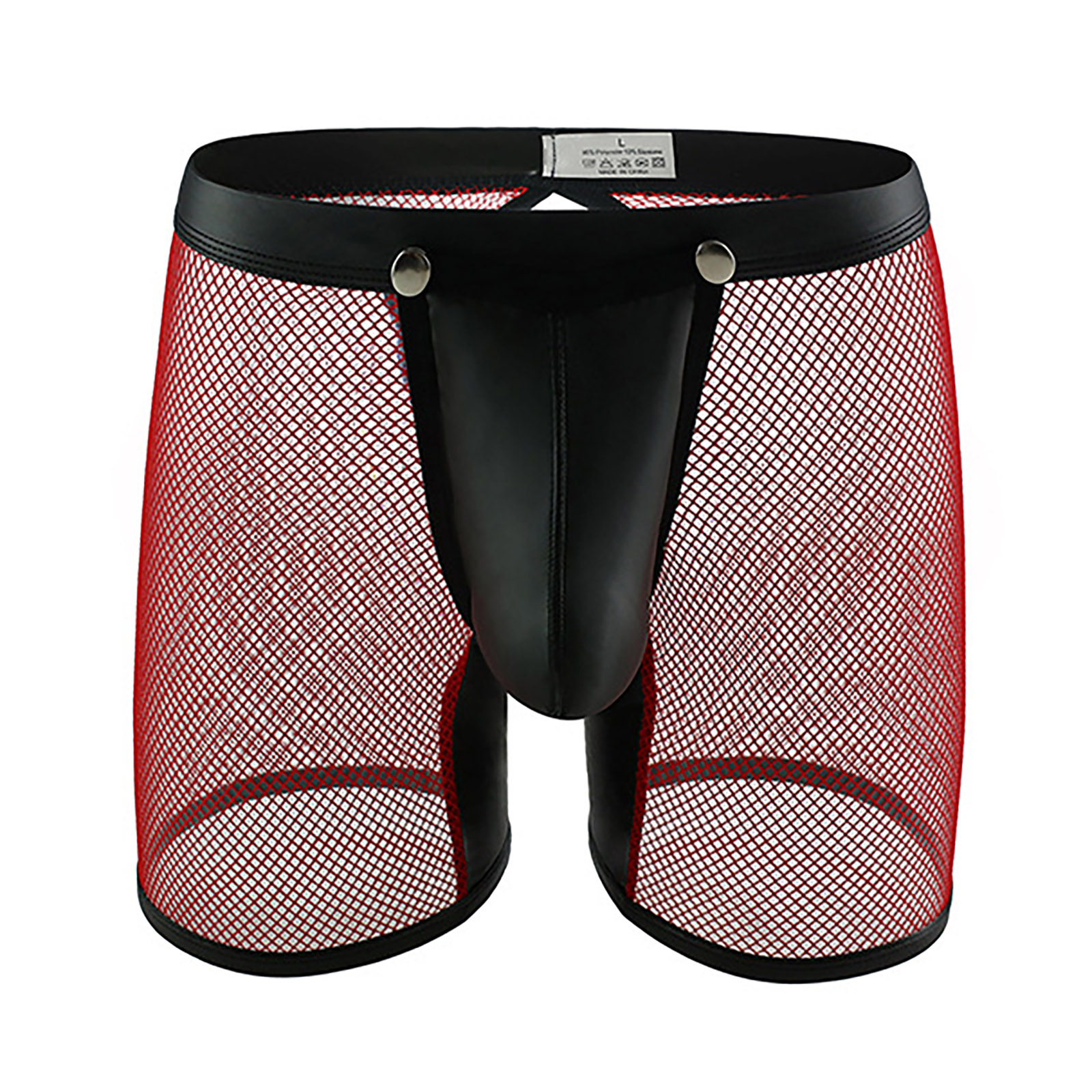 Mens Removable Bulge Pouch Shorts Elastic Waistband Low Rise Brief Faux Leather Patchwork Boxer Transparent Mesh Open Butt Pants, Black
Mens Removable Bulge Pouch Shorts Elastic Waistband Low Rise Brief Faux Leather Patchwork Boxer Transparent Mesh Open Butt Pants, Black