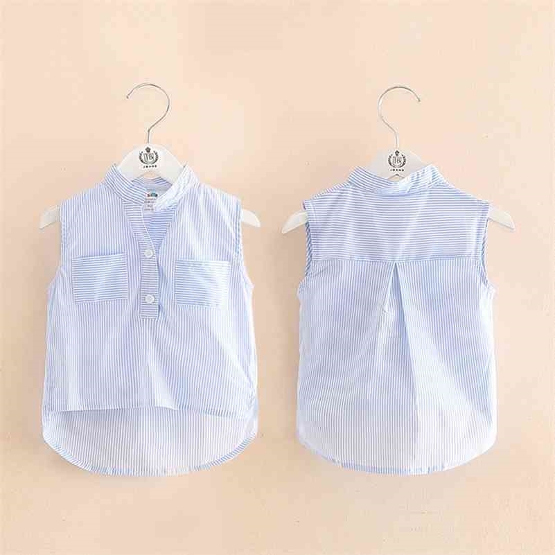 Summer Design 2-10 Years Birthday Gift Sweet Cute Blouse Stand Collar Sleeveless Baby Kids Girls Striped Shirt 210701, Blue
Summer Design 2-10 Years Birthday Gift Sweet Cute Blouse Stand Collar Sleeveless Baby Kids Girls Striped Shirt 210701, Blue