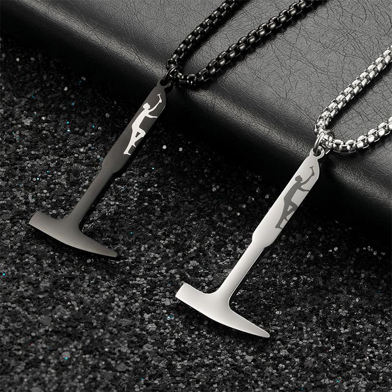 Pendant Necklaces Men's Necklace Digging Hoe Climber Chain On The Neck Stainless Steel Fashion Jewellery 2021, Silver
Pendant Necklaces Men's Necklace Digging Hoe Climber Chain On The Neck Stainless Steel Fashion Jewellery 2021, Silver