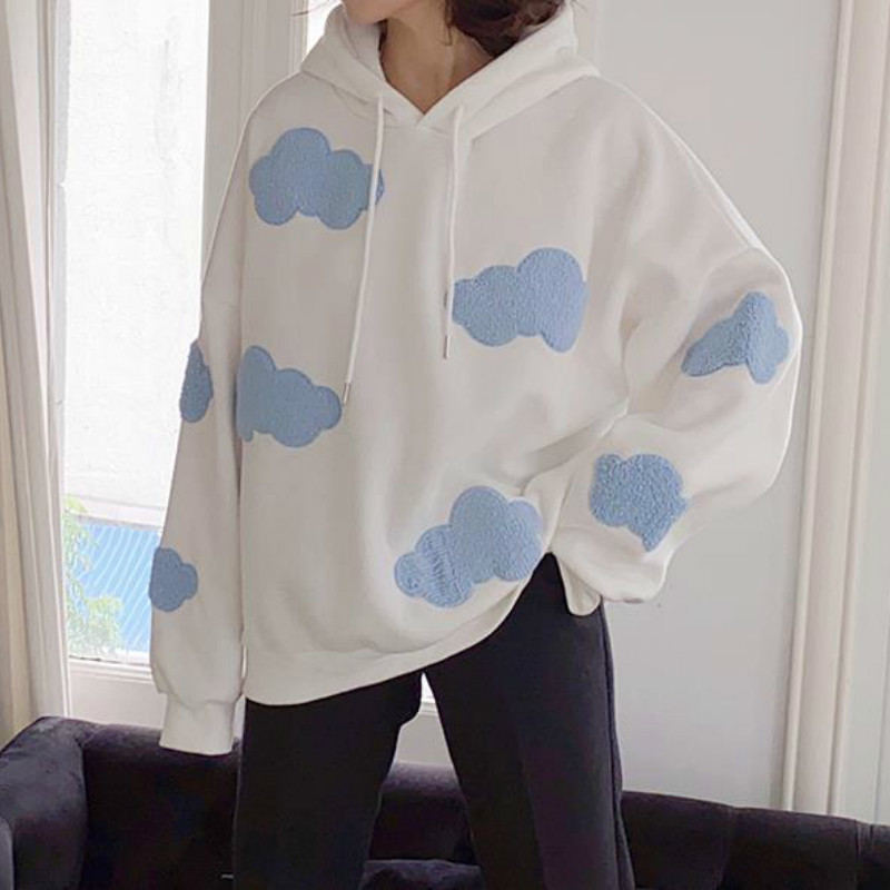 2021 New Deeptown Coreano Moletom Inverno Moda Nuvens Pulver Feminino Mais Veludo Quente Manga Longa Topos Casual Hoodies Gby3, White
2021 New Deeptown Coreano Moletom Inverno Moda Nuvens Pulver Feminino Mais Veludo Quente Manga Longa Topos Casual Hoodies Gby3, White