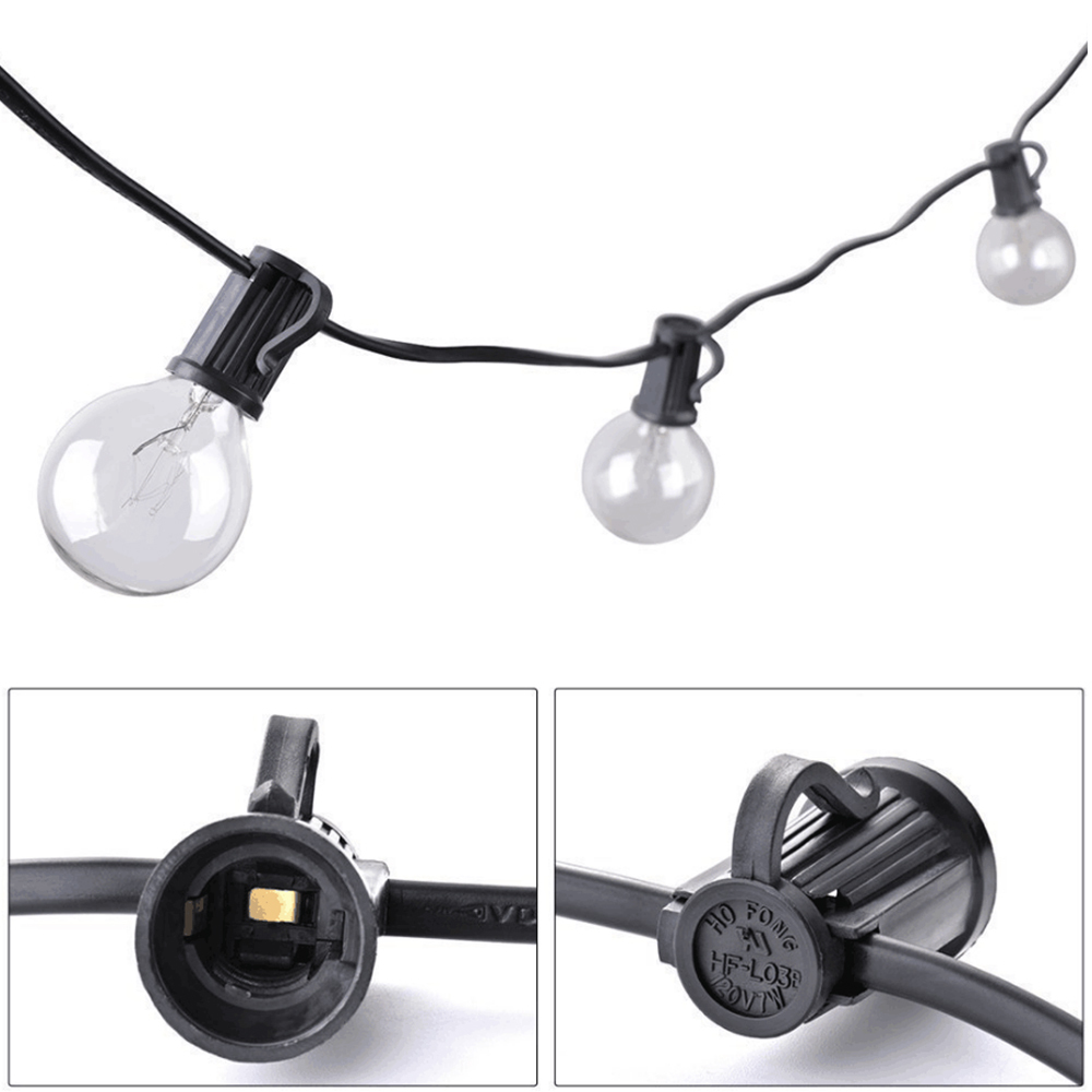 50FT 30FT 25FT Patio string light Outdoor christmas decoration fairy for outdoor party garden garland wedding dj Y200603