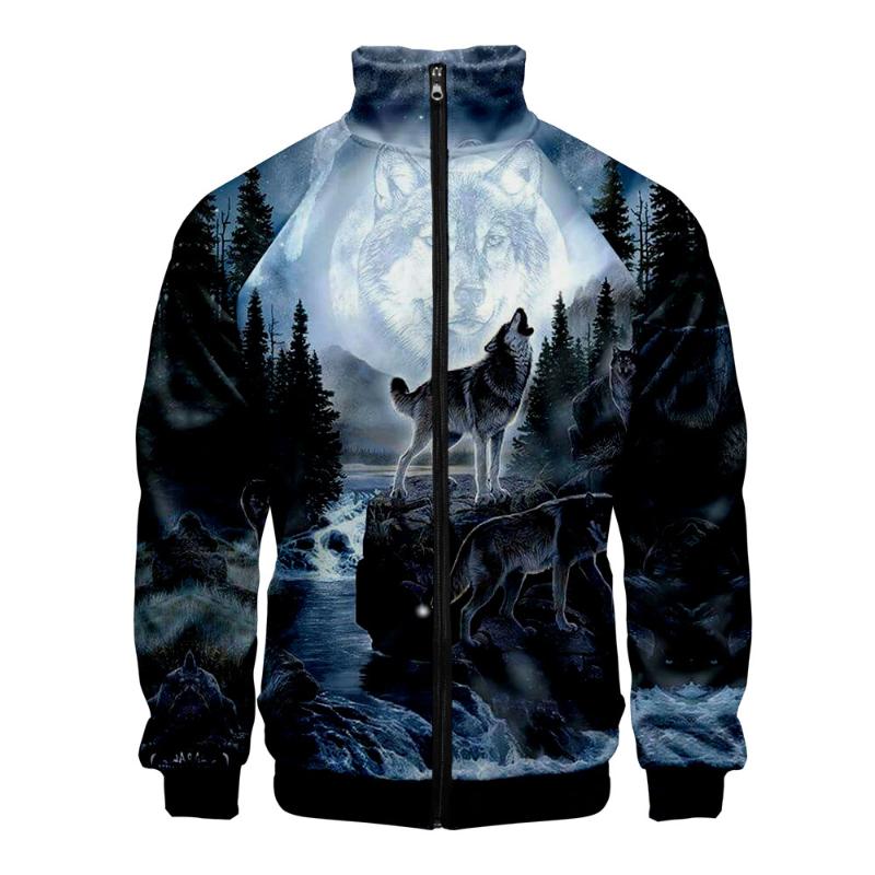 Men's Jackets Cool 3D Print Wolf Jacket Animal Zip Up Spring Autumn Sports Clothes Stand Collar Streetwear Teen, One 
Men's Jackets Cool 3D Print Wolf Jacket Animal Zip Up Spring Autumn Sports Clothes Stand Collar Streetwear Teen, One