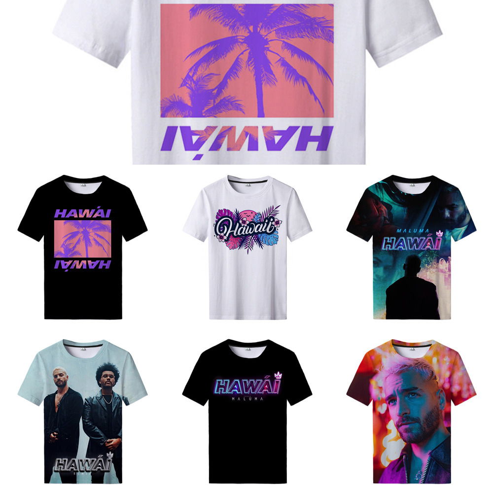 Maluma Hawai 3d Print T Shirt Maluma Tops Casual Streetwear Tees Men Hawai Senpai T-shirt Cool Women All Match T-shirt L0223, White;black
Maluma Hawai 3d Print T Shirt Maluma Tops Casual Streetwear Tees Men Hawai Senpai T-shirt Cool Women All Match T-shirt L0223, White;black