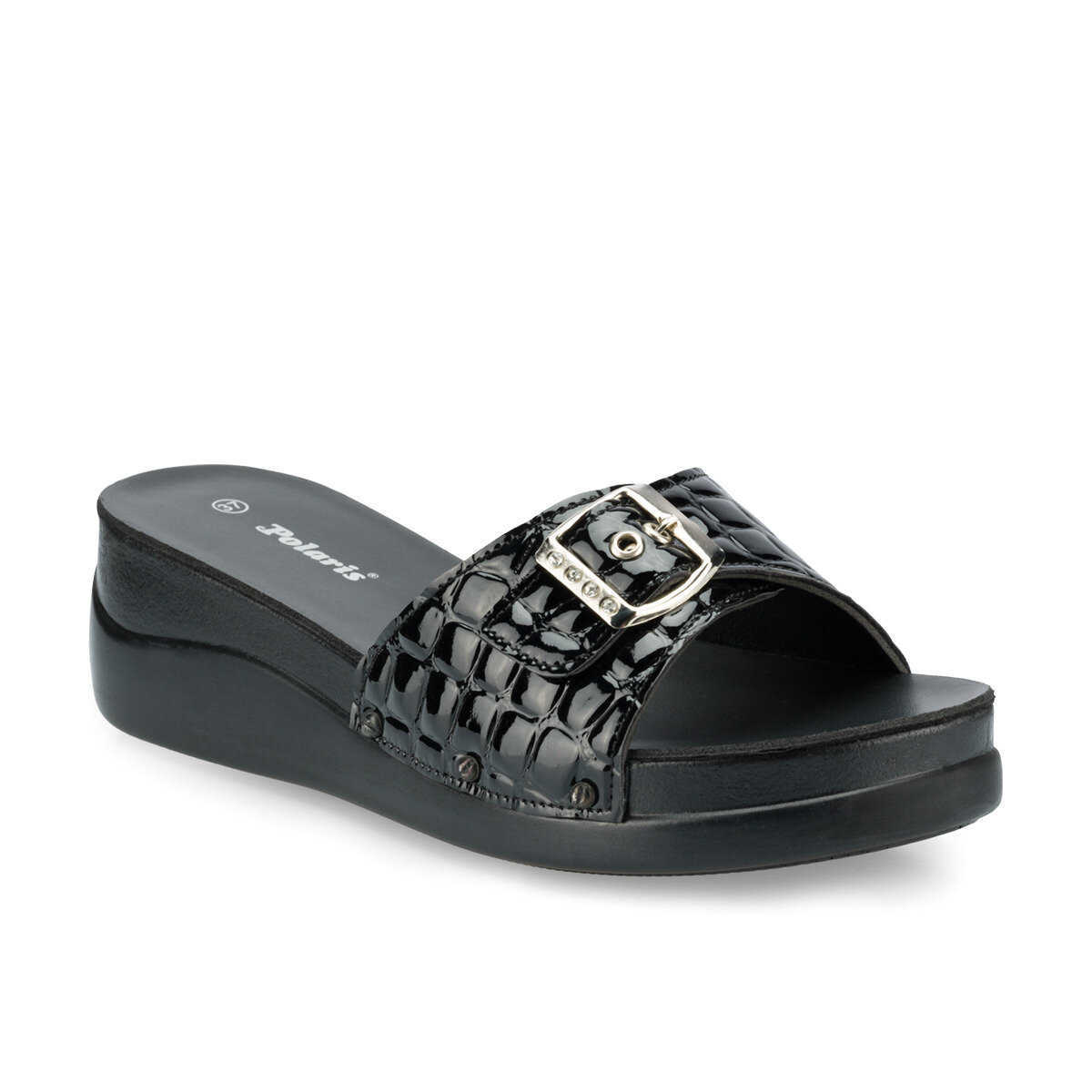 Women Slippers Single Buckle Casual Flat Sandals Home Street Adult Color Faux Leather Summer Winter Solid Flat Flora shoe polari H0827, Black
Women Slippers Single Buckle Casual Flat Sandals Home Street Adult Color Faux Leather Summer Winter Solid Flat Flora shoe polari H0827, Black