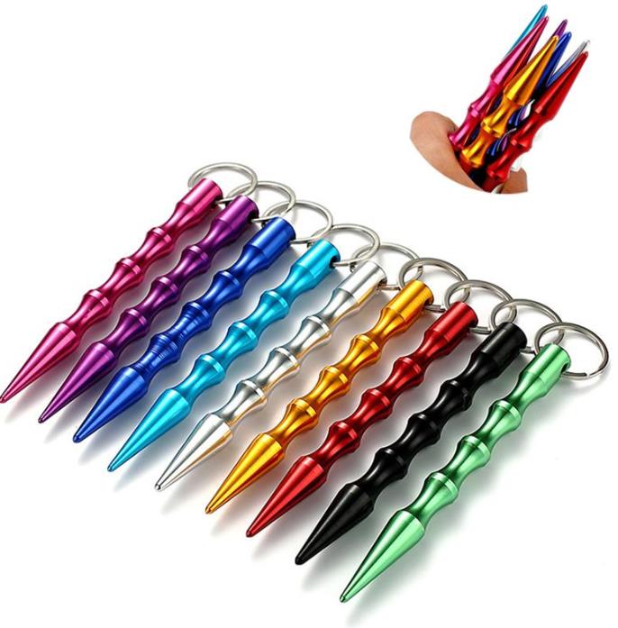 Aluminum Self Defense Keychain Mental Stick Car Keychains Personal Safty Key Chain Charm Car Key Ring 9 Colors, Silver
Aluminum Self Defense Keychain Mental Stick Car Keychains Personal Safty Key Chain Charm Car Key Ring 9 Colors, Silver