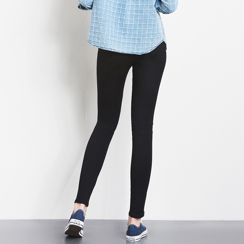 Plus Size Jeans for women High Waist Stretch full Length Skinny Slim denim blue black pencil pants 5XL 6XL 210222