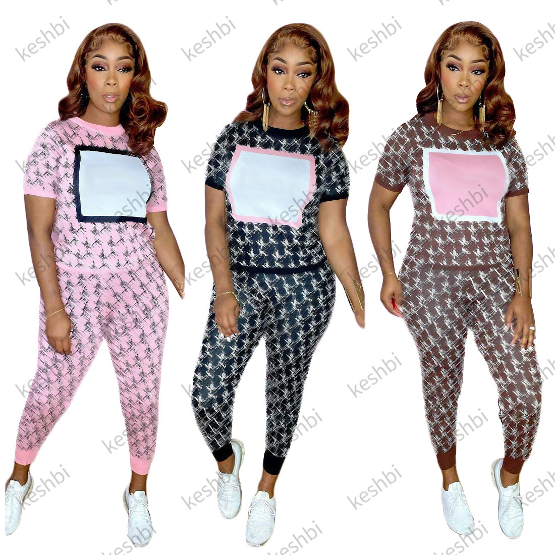 2022 Women Tracksuits Fashion Letter Printed Short Sleeve Tps Long Pants Set Tracksuits Two Pieces Jogging Sports Wear Suit, Brown
2022 Women Tracksuits Fashion Letter Printed Short Sleeve Tps Long Pants Set Tracksuits Two Pieces Jogging Sports Wear Suit, Brown