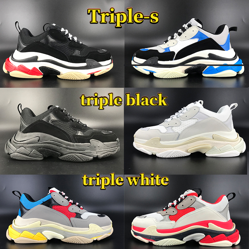 Top quality triple-s men running shoes beige green yellow black blue pink white red multi-color rose gold mens sneakers women trainers US 6-12, 24# bubble wrap packaging
Top quality triple-s men running shoes beige green yellow black blue pink white red multi-color rose gold mens sneakers women trainers US 6-12, 24# bubble wrap packaging
