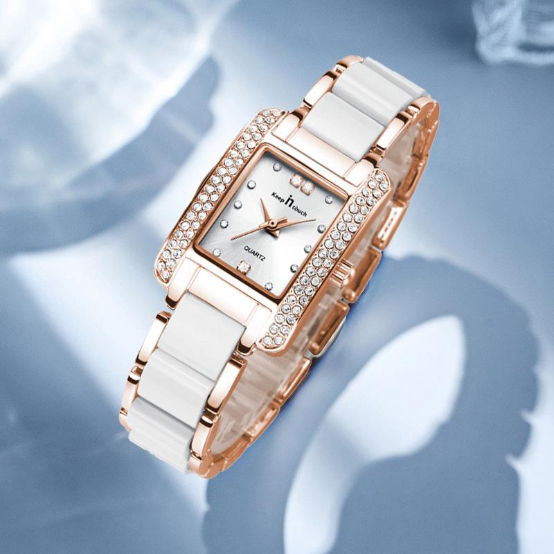 Wristwatches Fashion Ceramics Quartz Watches Famale Rhinestone Luxury Casual Ladies Watch Women Relogio Feminino, Silver
Wristwatches Fashion Ceramics Quartz Watches Famale Rhinestone Luxury Casual Ladies Watch Women Relogio Feminino, Silver