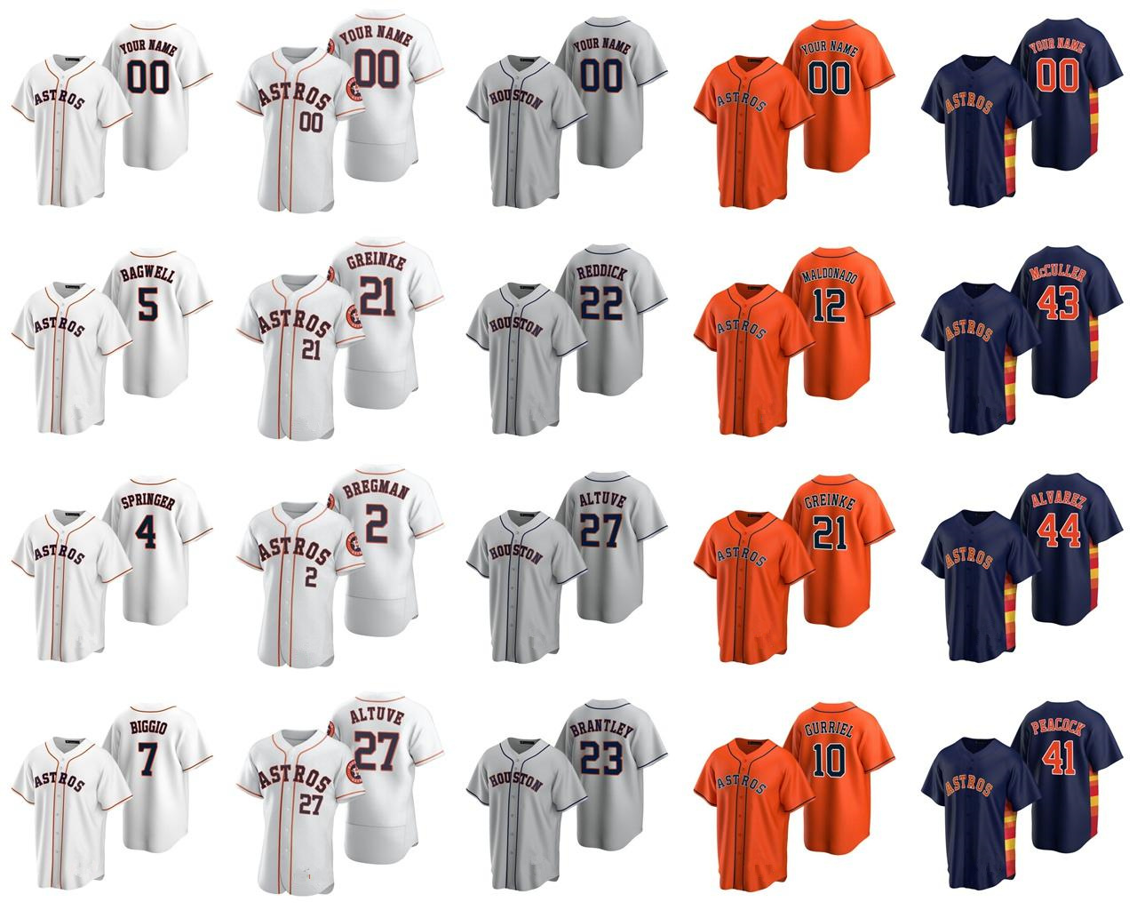 2021 Astros 27 Jose Altuve 79 Taylor Jones 23 Michael Brantley 21 Zack Greinke 26 Myles Straw 22 Josh Reddick 5 Jeff Bagwell Baseball Jersey, Women's color 3
2021 Astros 27 Jose Altuve 79 Taylor Jones 23 Michael Brantley 21 Zack Greinke 26 Myles Straw 22 Josh Reddick 5 Jeff Bagwell Baseball Jersey, Women's color 3