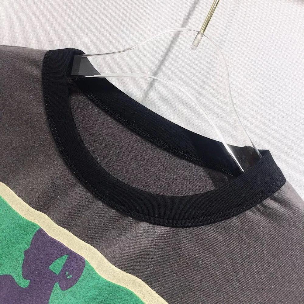 Women Letter Graffiti Print T-Shirt O-neck Summer T-shirt 210306