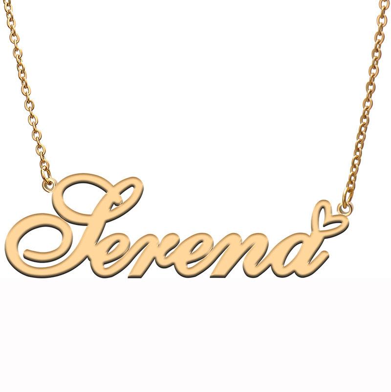 Pendant Necklaces Serena Love Heart Name Necklace Personalized Gold Plated Stainless Steel Collar For Women Girls Friends Birthday Wedding G
Pendant Necklaces Serena Love Heart Name Necklace Personalized Gold Plated Stainless Steel Collar For Women Girls Friends Birthday Wedding G