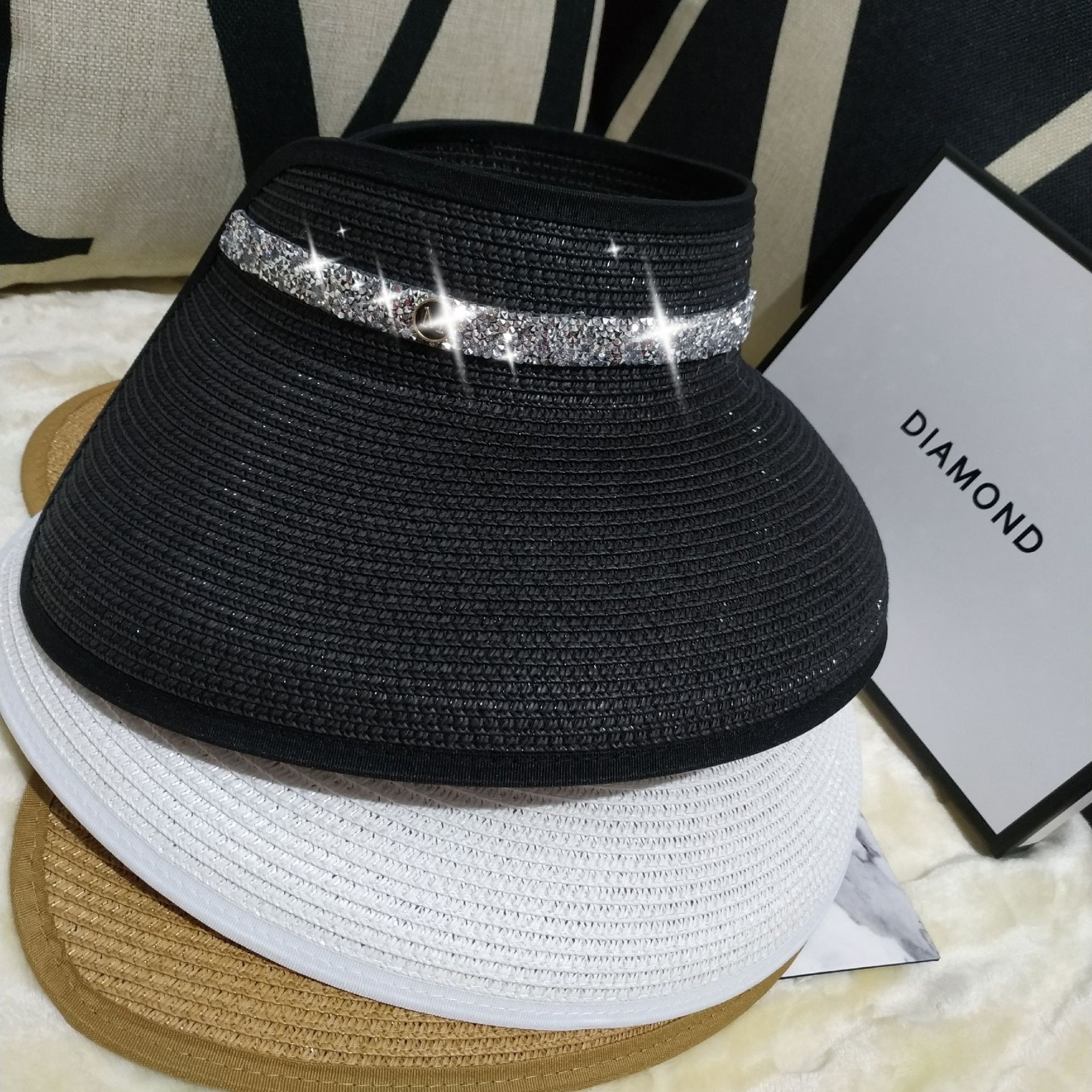 Vintage Diamond Visors Hat for Women Summer Outdoor Breathable Caps Tide Street Party Picnic Travel Hats 3 Colors, Black
Vintage Diamond Visors Hat for Women Summer Outdoor Breathable Caps Tide Street Party Picnic Travel Hats 3 Colors, Black