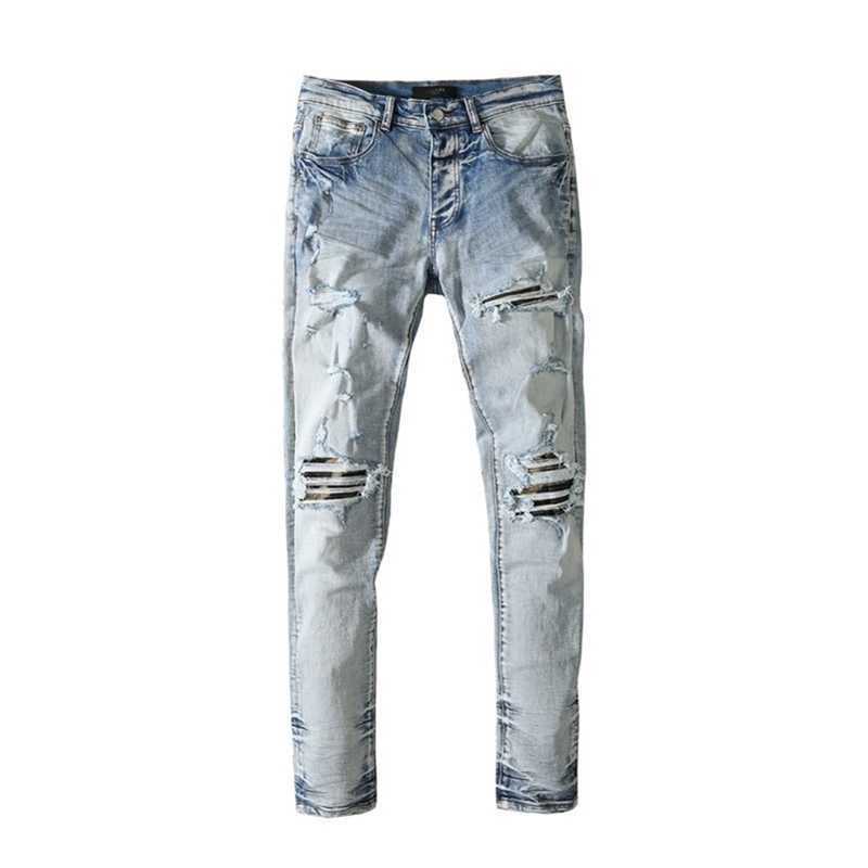 Jeans Trend Amir Fashion 21ss Brand Washed Army Green Patch Hole Elastic Slim Fit Handsome Versatile Men, Blue
Jeans Trend Amir Fashion 21ss Brand Washed Army Green Patch Hole Elastic Slim Fit Handsome Versatile Men, Blue